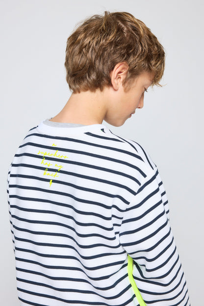 COMING SOON: Kids Navy Stripe Colourblock Sweatshirt