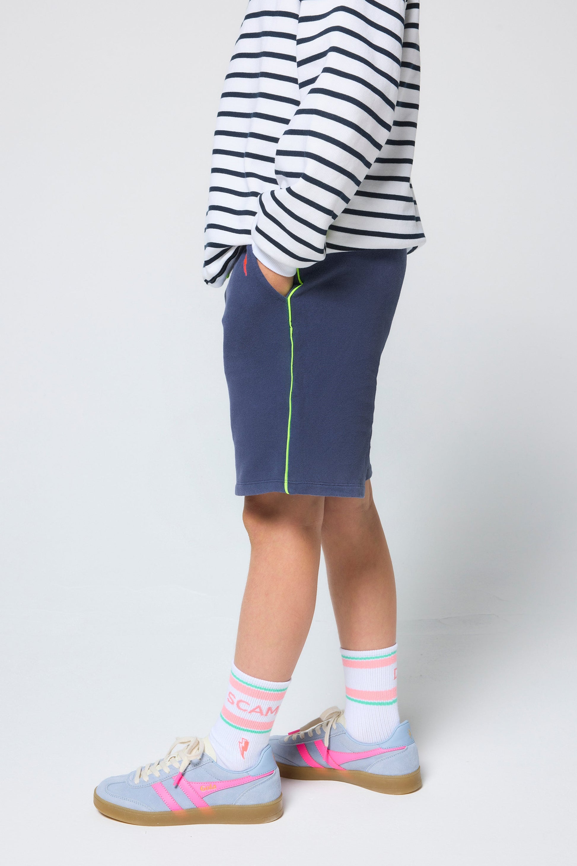 Kids Blue Longer Length Shorts