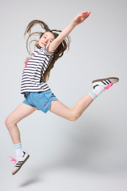 Kids Indigo Washed Shorts