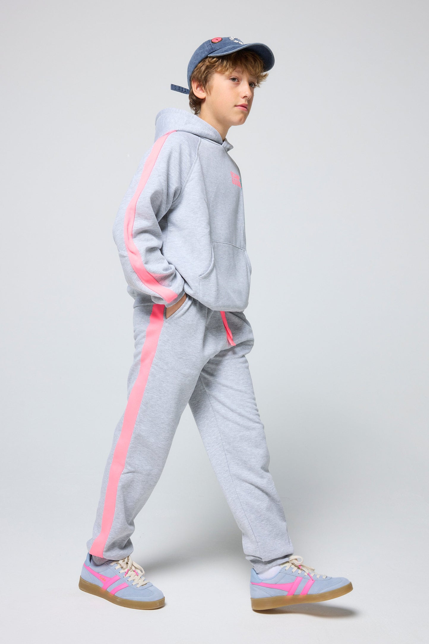 Kids Light Grey Marl Colourblock Joggers