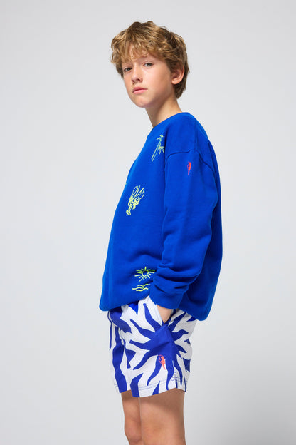 Kids Blue Summer Icon Sweatshirt