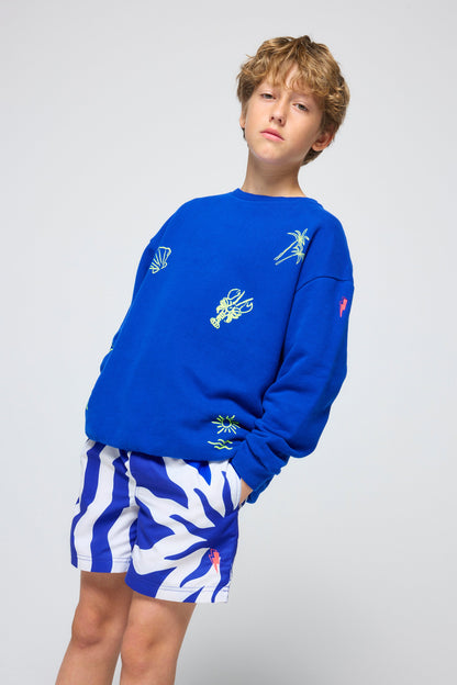 Kids Blue Summer Icon Sweatshirt
