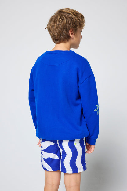 Kids Blue Summer Icon Sweatshirt
