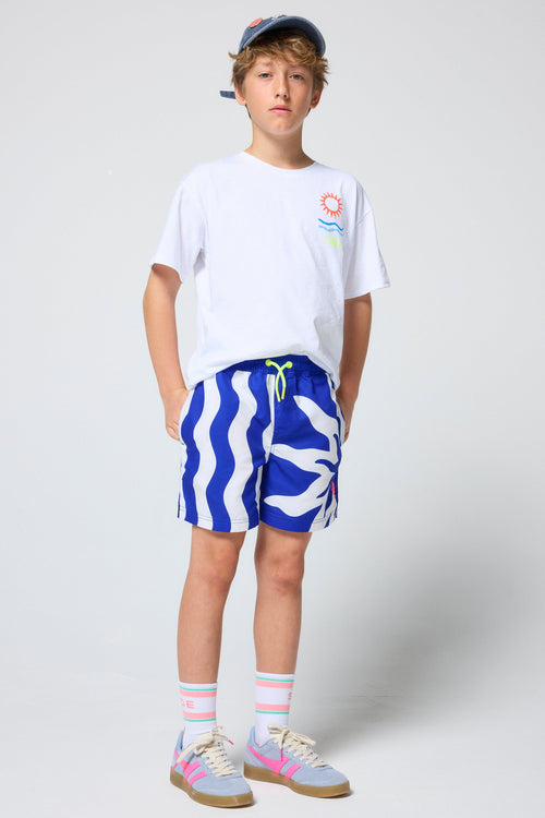 Kids White Sun Graphic T-Shirt