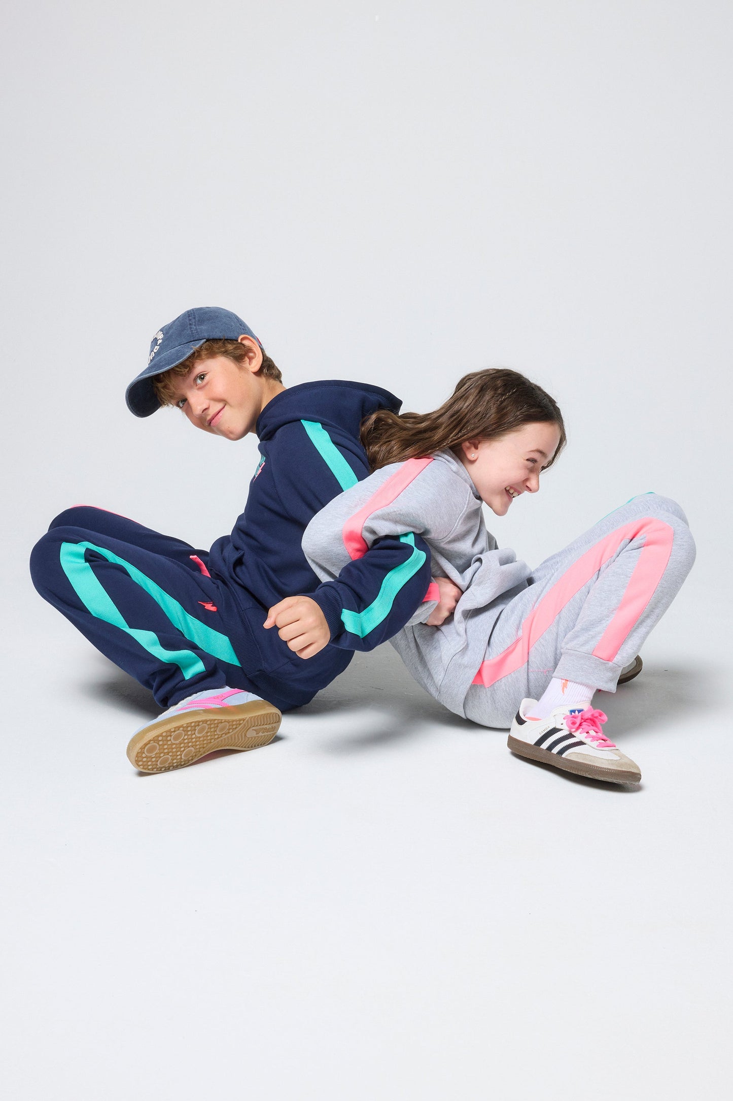 Kids Navy Colourblock Hoodie