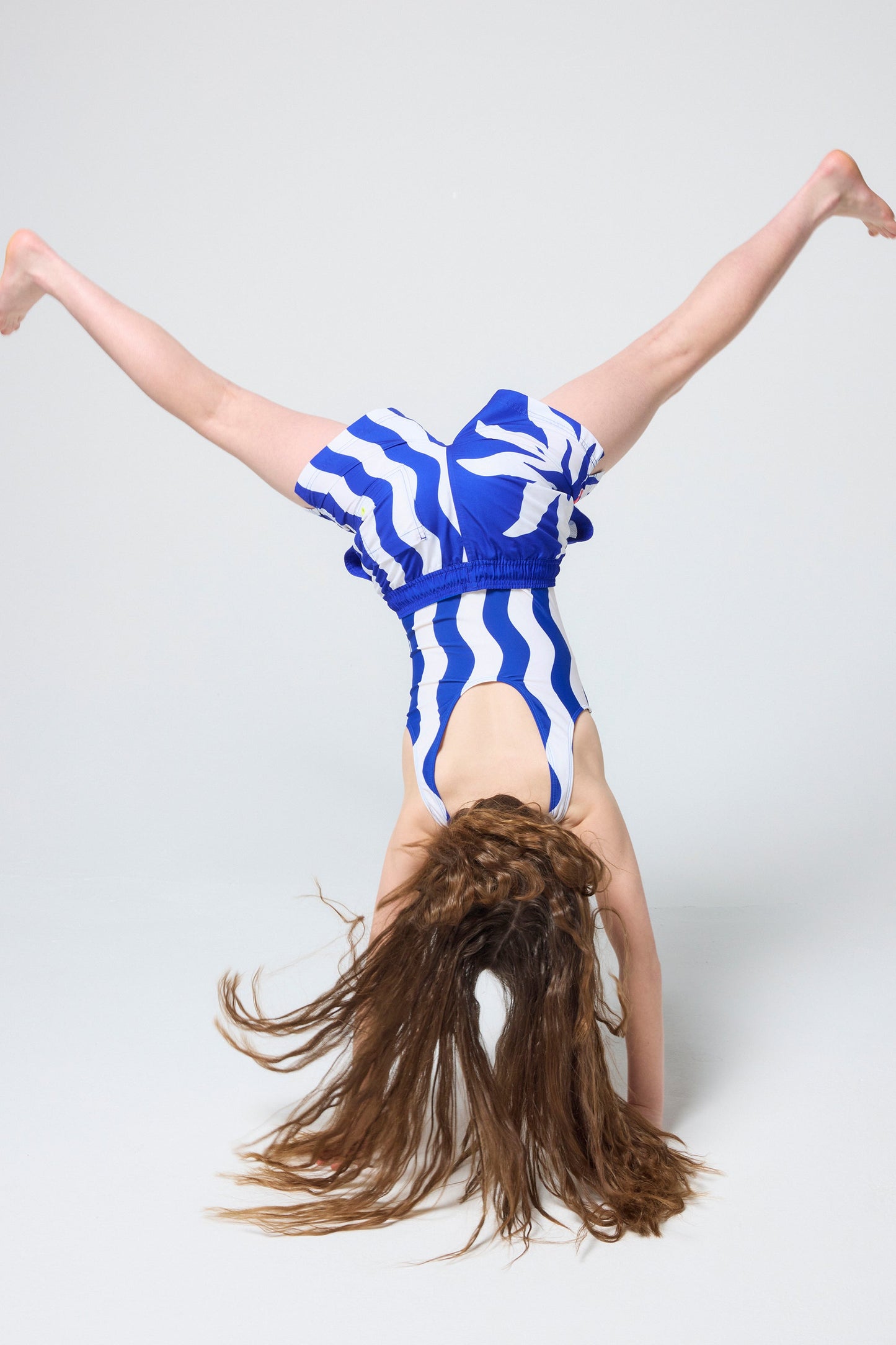 Kids Blue Sunstar and Stripe Swimsuit