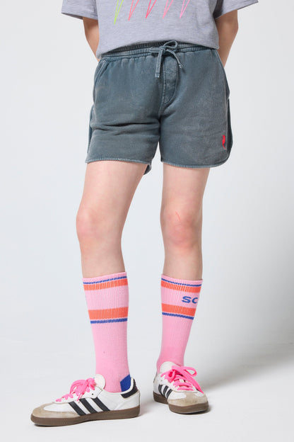 Kids Washed Black Shorts