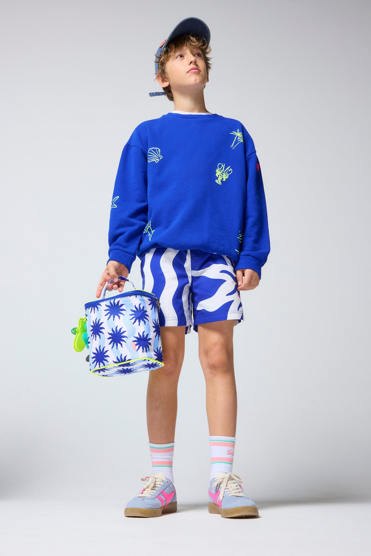 Kids Blue Summer Icon Sweatshirt