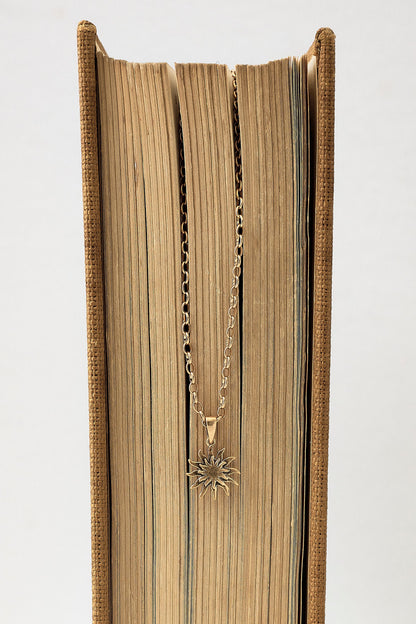 Gold Sunstar Pendant Necklace
