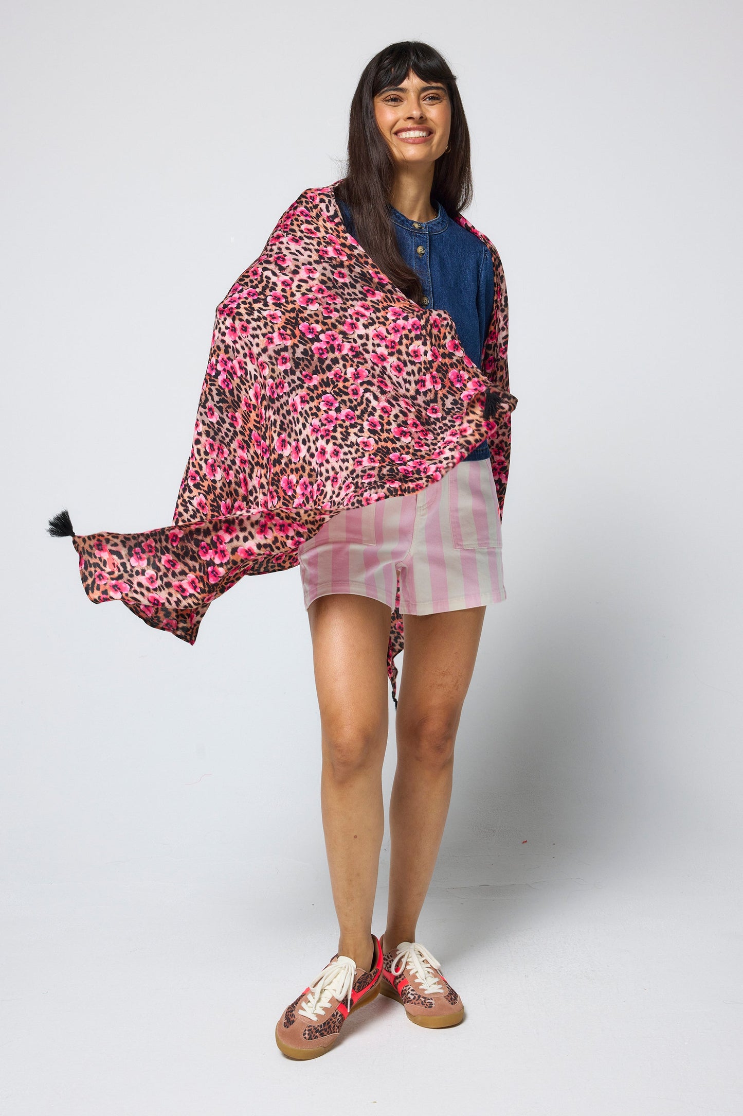 Neutral Paradise Cheetah Charity Super Scarf
