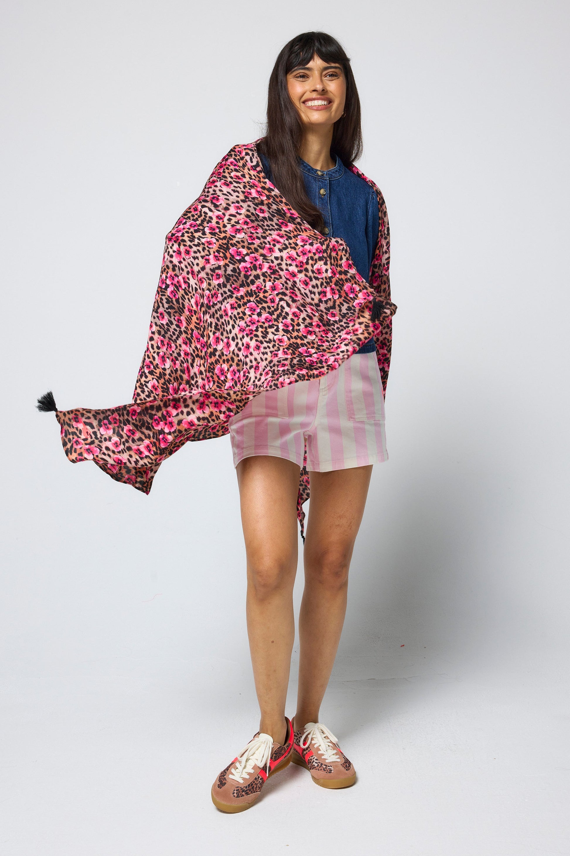 Neutral Paradise Cheetah Charity Super Scarf