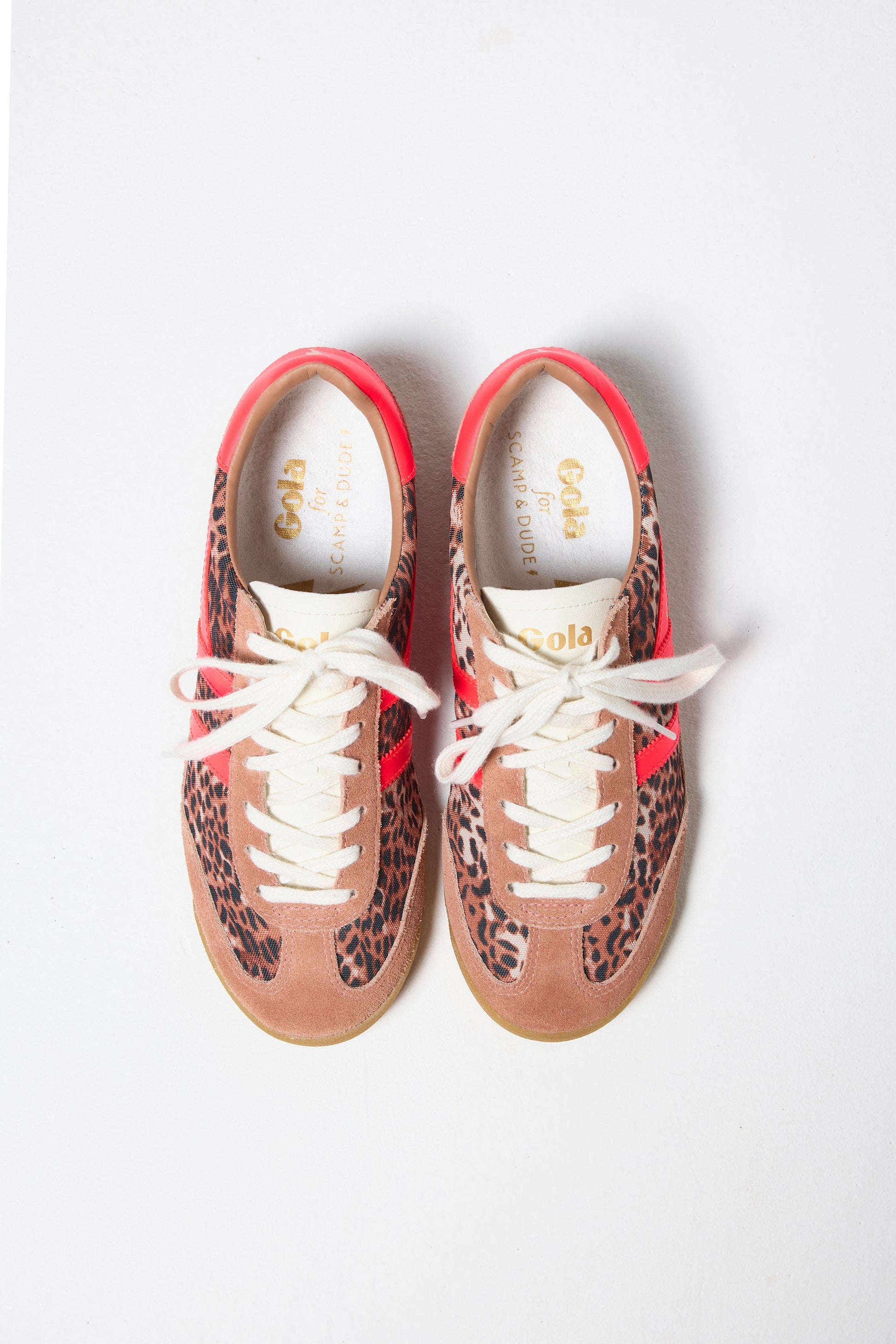 Gola for Scamp & Dude Neutral Cheetah Tornado Trainers