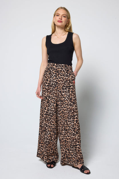 Neutral Jaguar Wide Leg Trousers