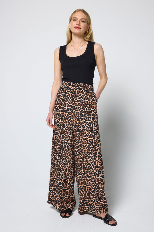 Neutral Jaguar Wide Leg Trousers