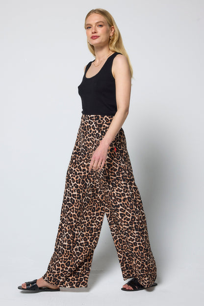 Neutral Jaguar Wide Leg Trousers