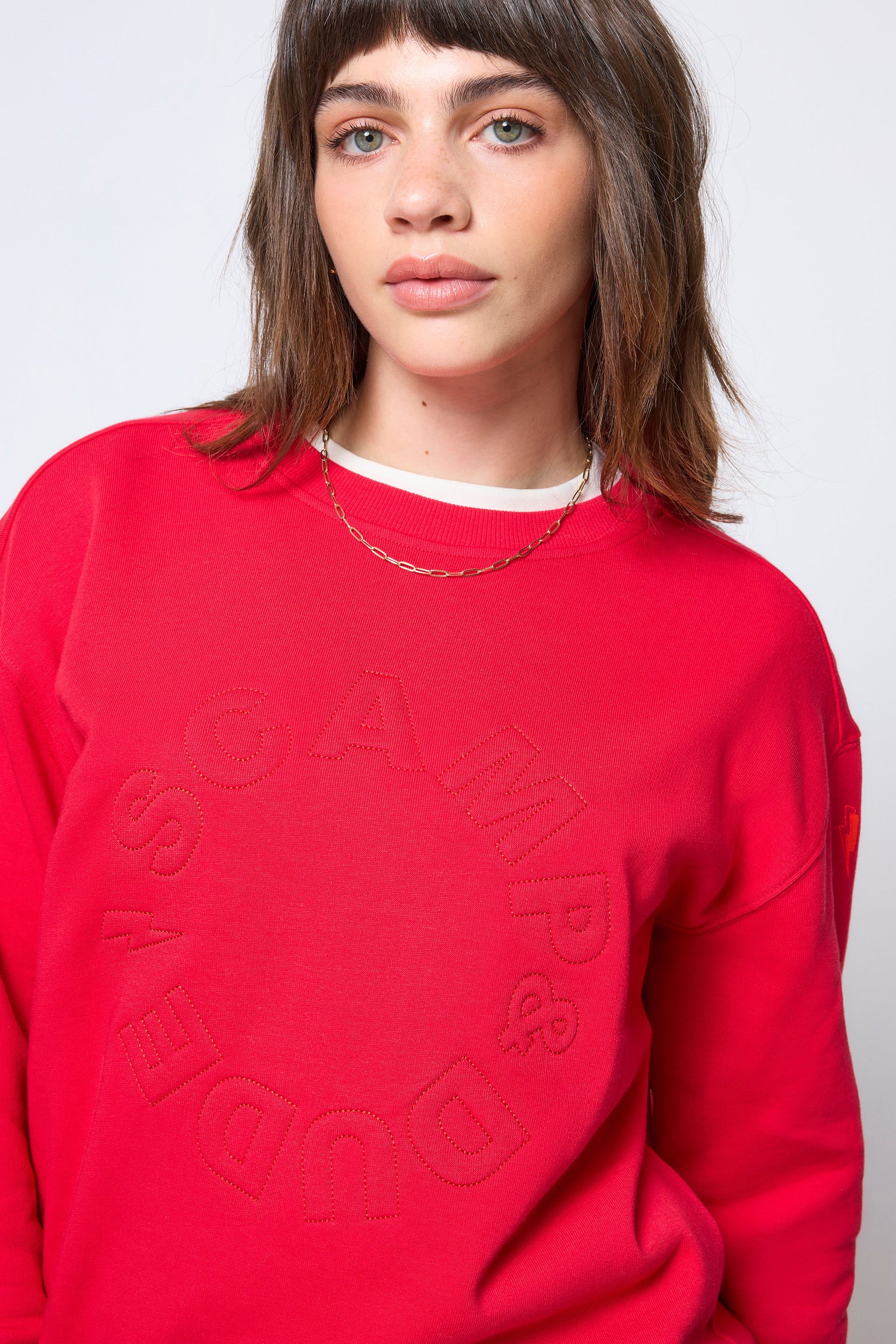 Red Embroidered Logo Ultimate Sweatshirt