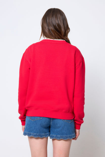 Red Embroidered Logo Ultimate Sweatshirt