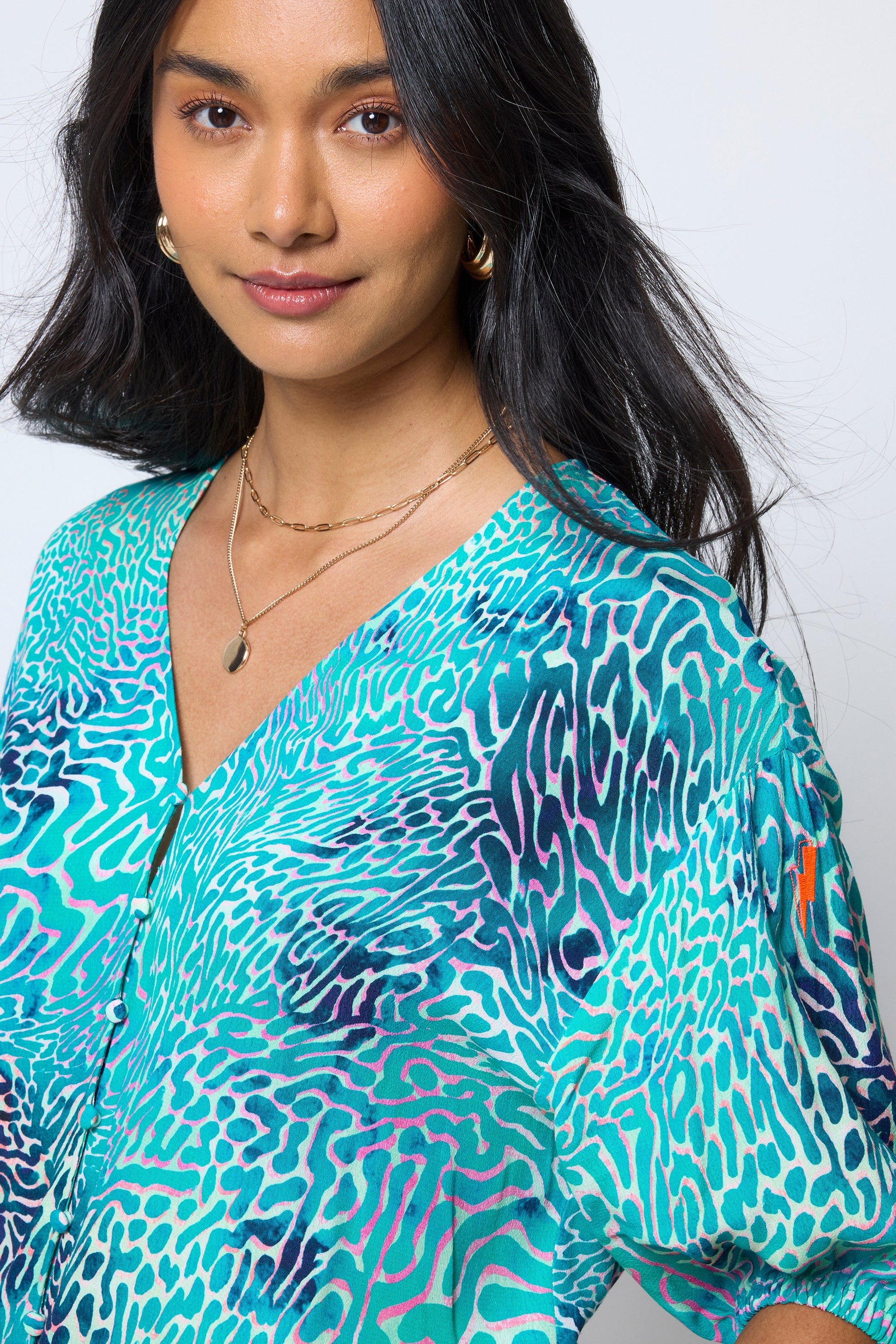Turquoise Ocean Scales Playsuit