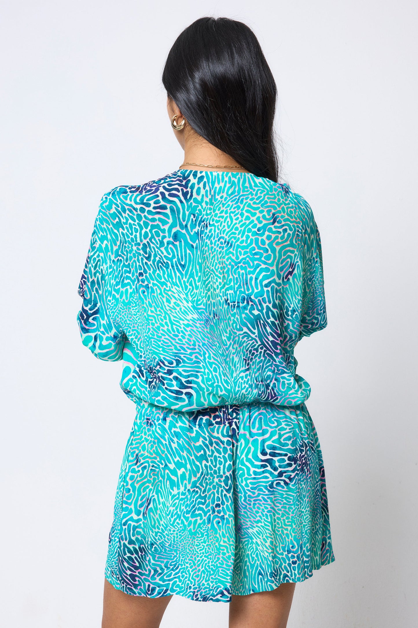 Turquoise Ocean Scales Playsuit