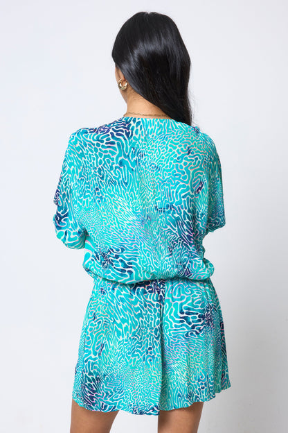 Turquoise Ocean Scales Playsuit