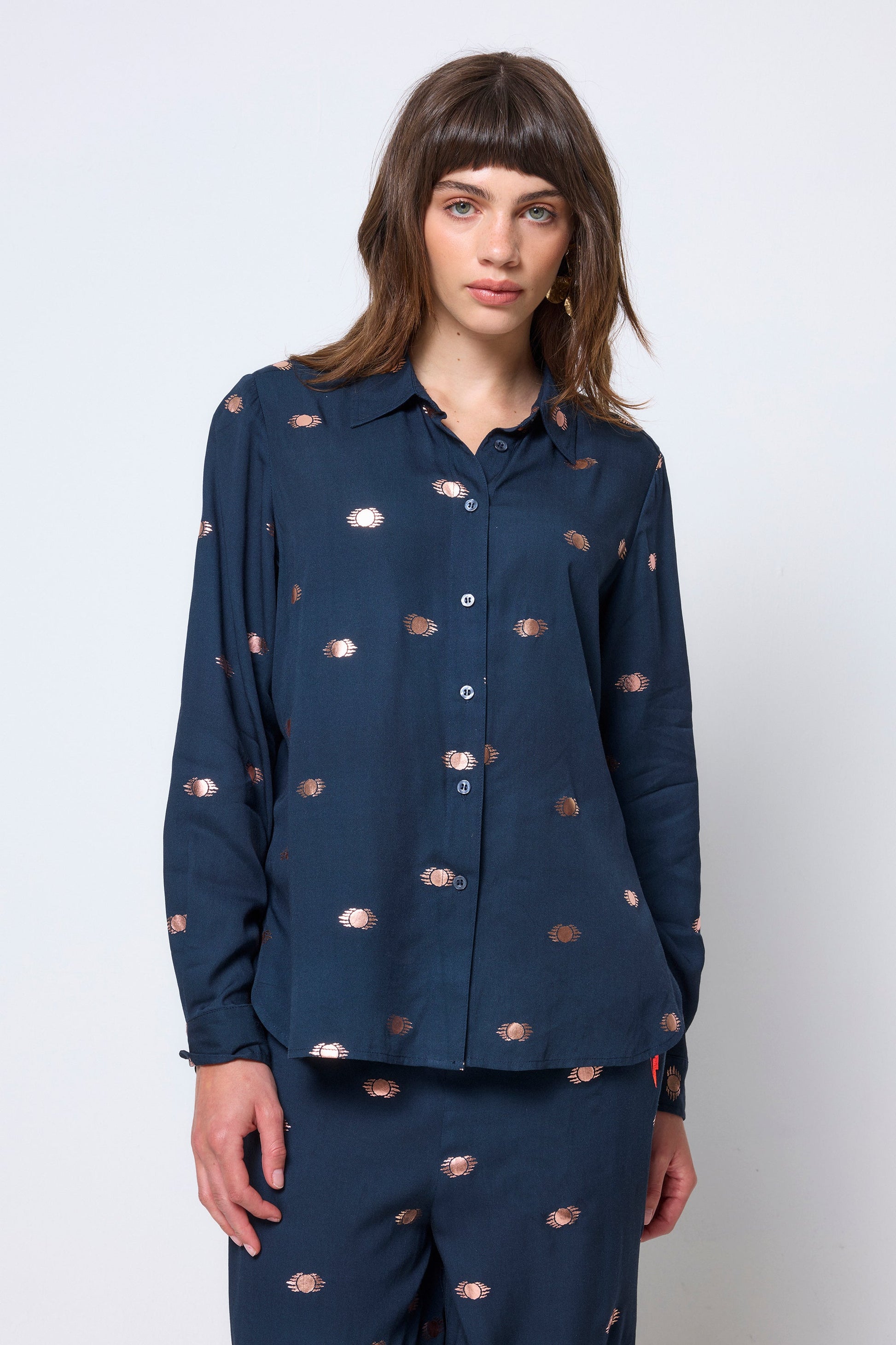 Navy with Gold Foil Shirt