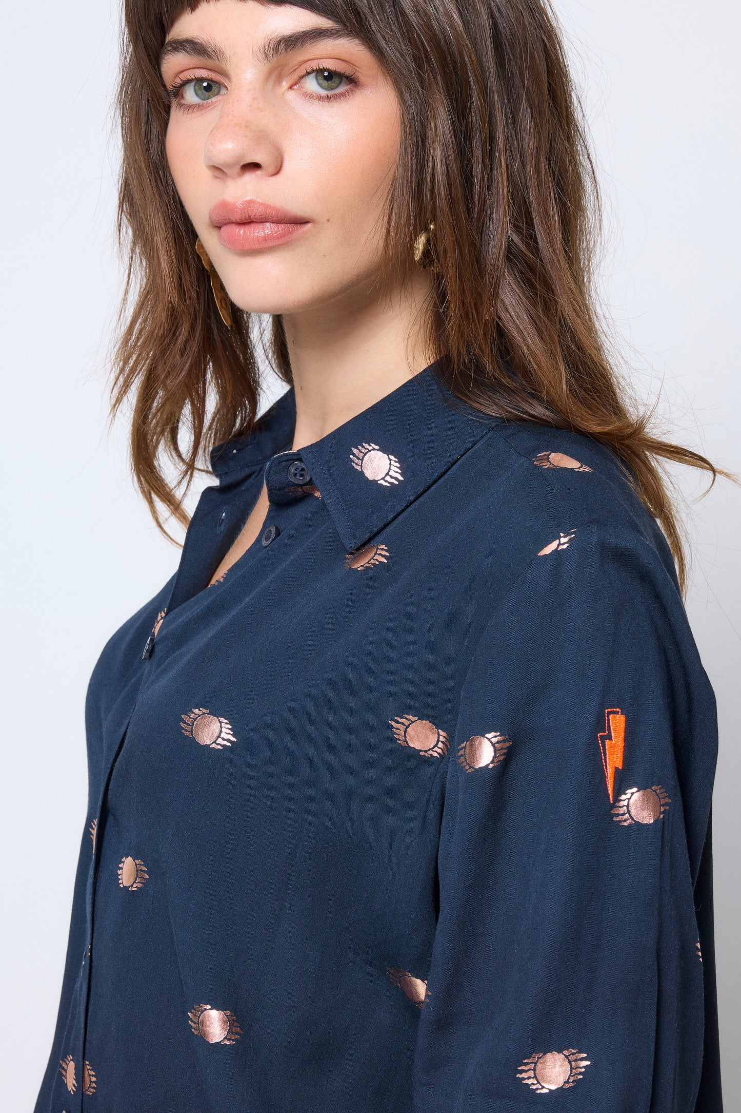 Navy with Gold Foil Shirt