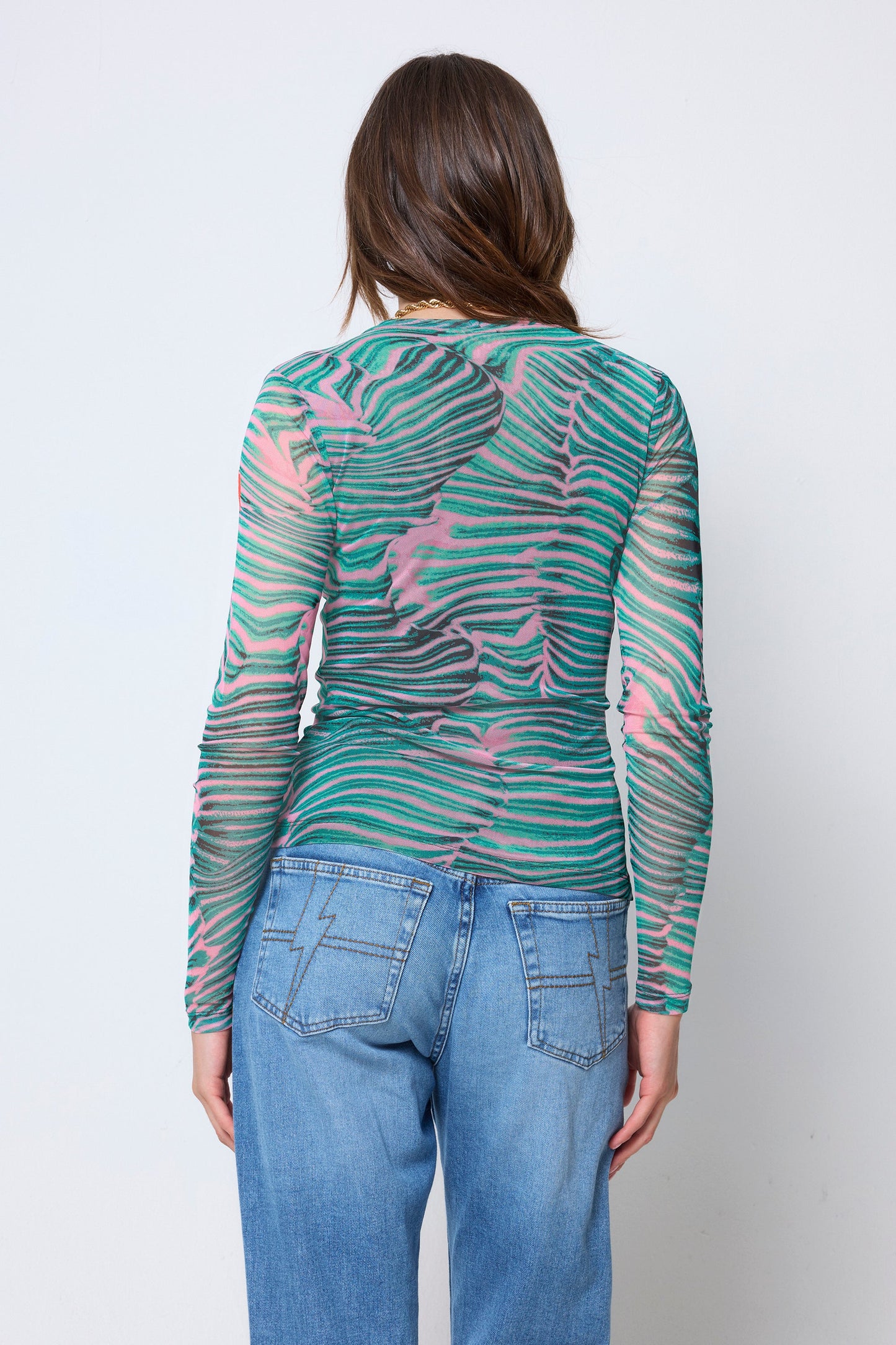 COMING SOON: Green Tiger Moth Mesh Top