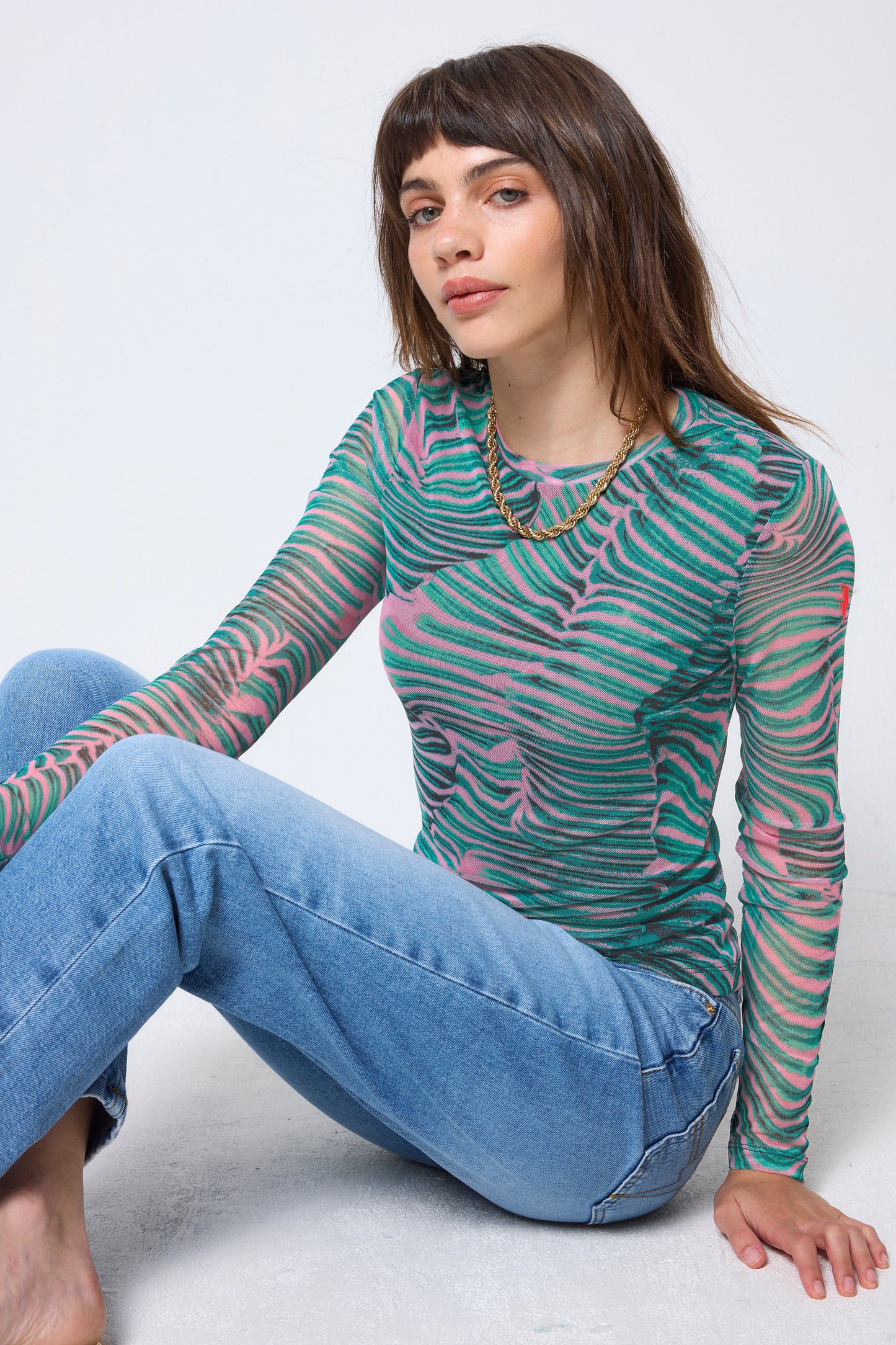 COMING SOON: Green Tiger Moth Mesh Top