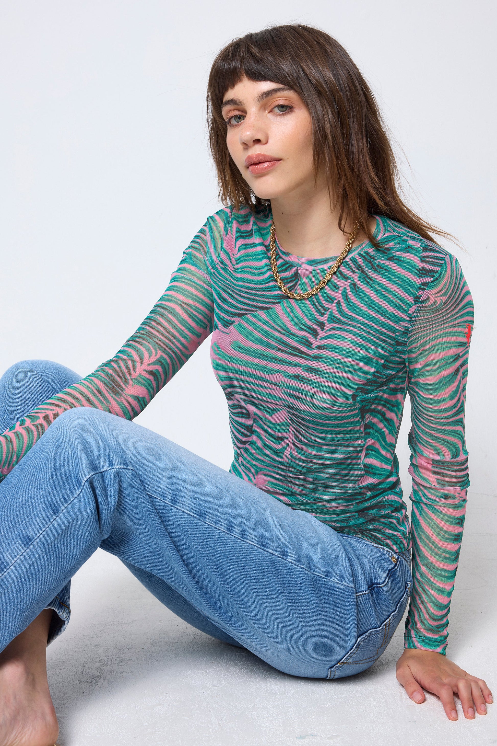 COMING SOON: Green Tiger Moth Mesh Top