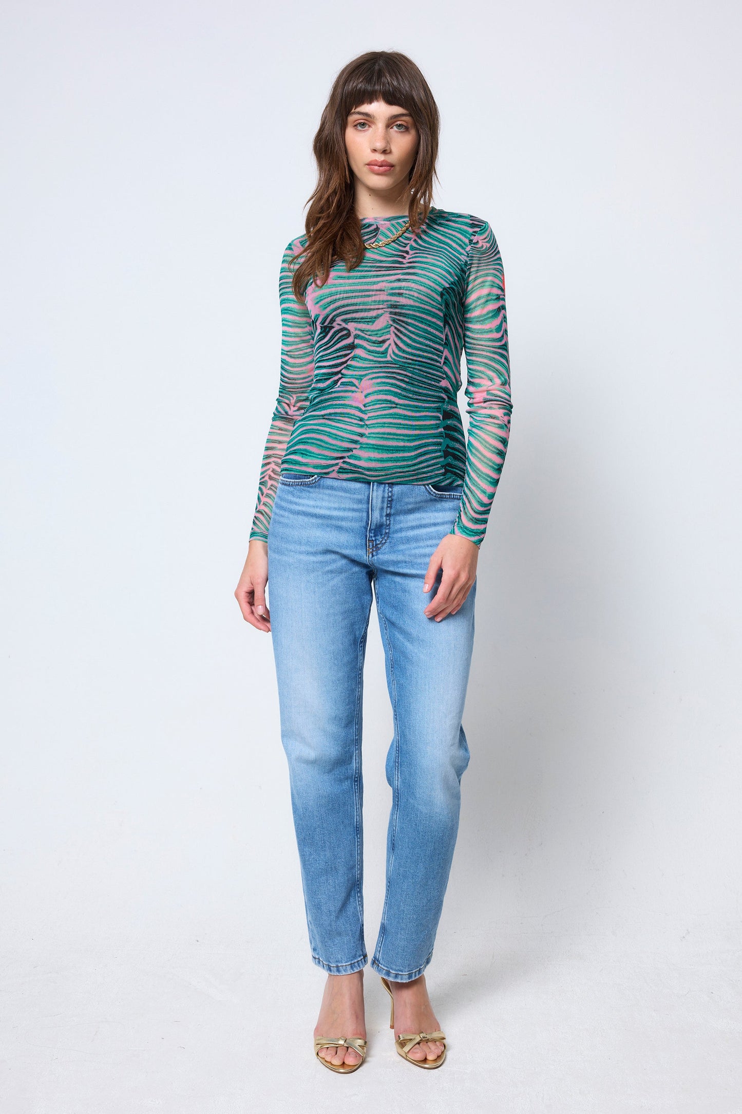 COMING SOON: Green Tiger Moth Mesh Top