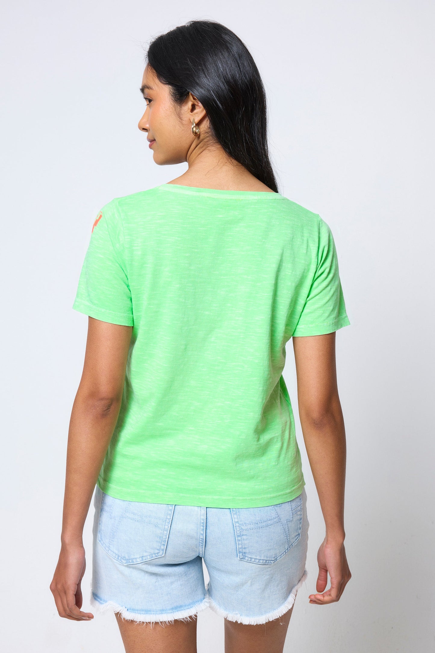 COMING SOON: Washed Neon Green V-Neck T-Shirt