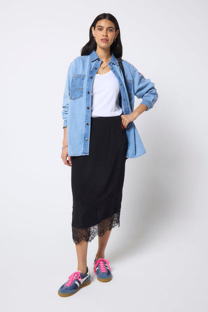 Pale Indigo Relaxed Denim Shirt
