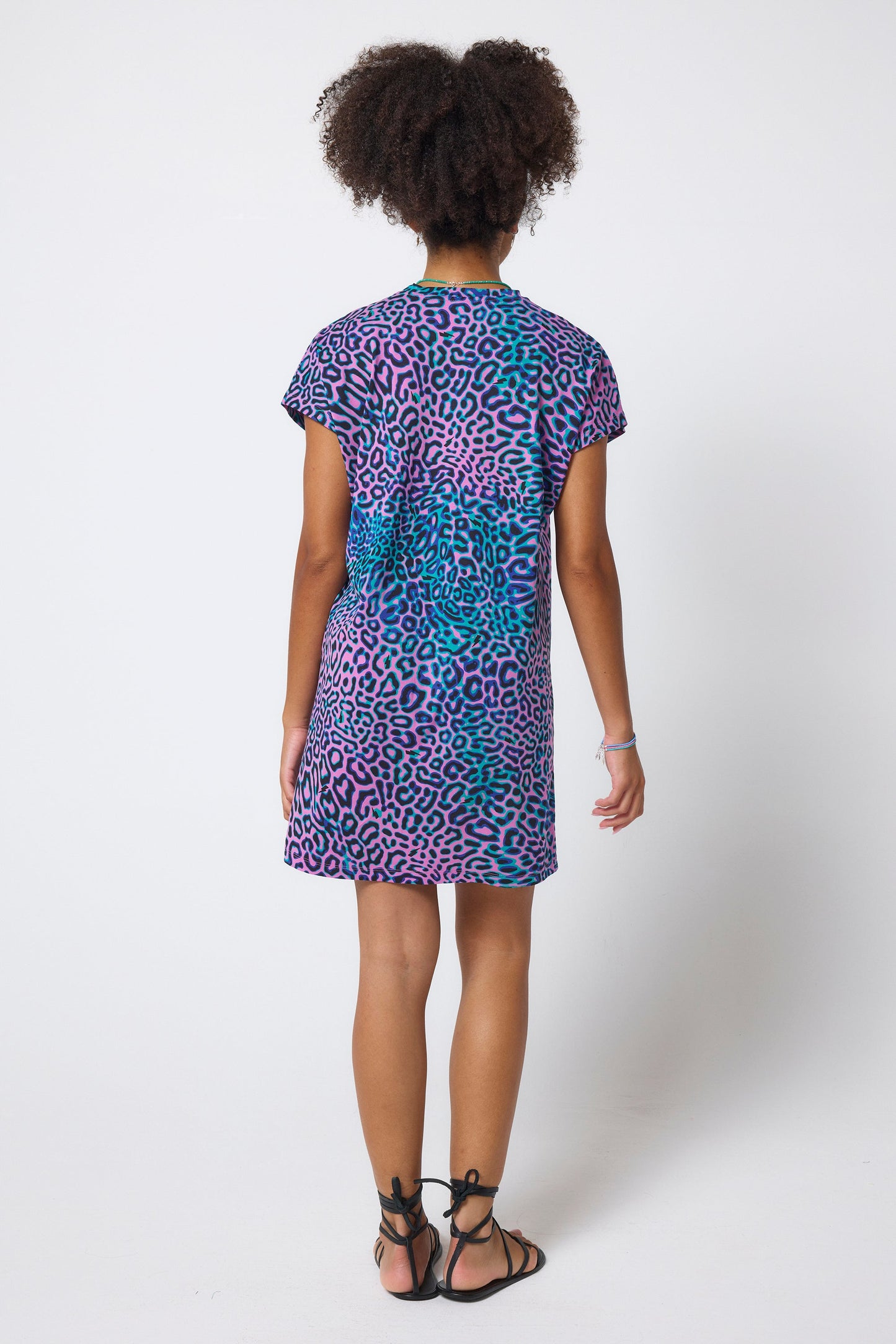 COMING SOON: Pink with Green Leopard Ray T-Shirt Dress