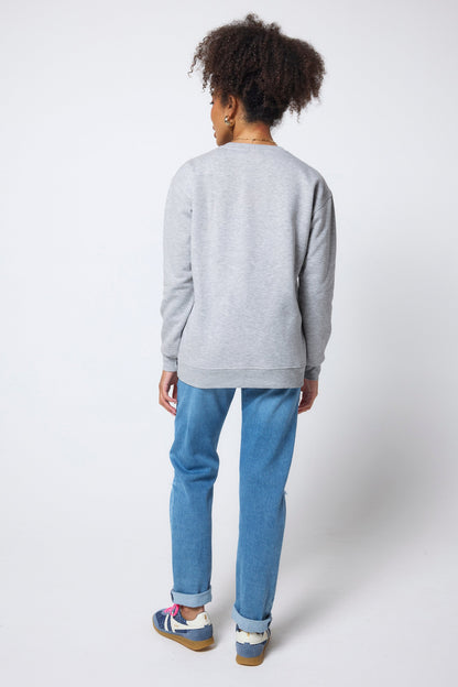Grey Marl Multi Neon Bolt Longline Sweatshirt