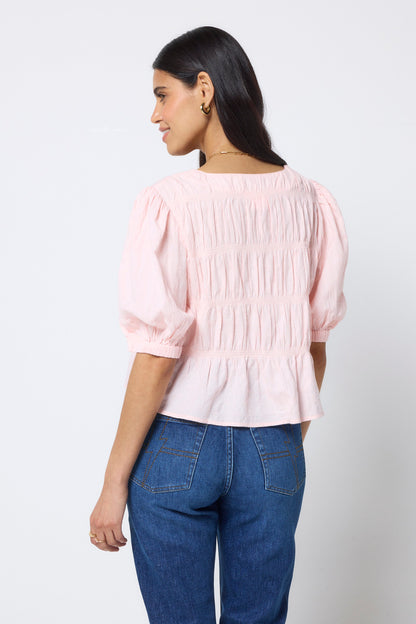 COMING SOON: Pink Puff Sleeve Smocked Blouse