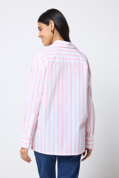 COMING SOON: Peach & White Stripe Lobster Embellishment Shirt