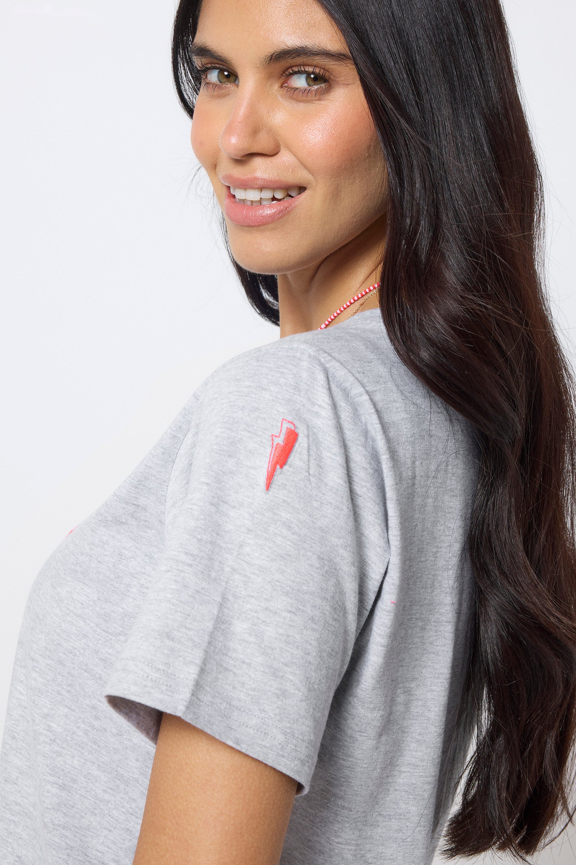 COMING SOON: Grey Marl Embroidered Lobster T-Shirt