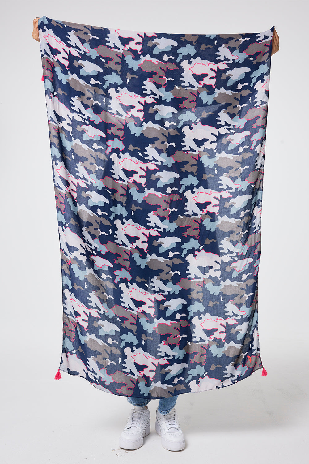 Navy with Pink Camo Charity Super Scarf