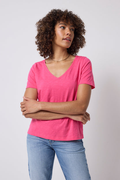 Pink V-Neck T-Shirt