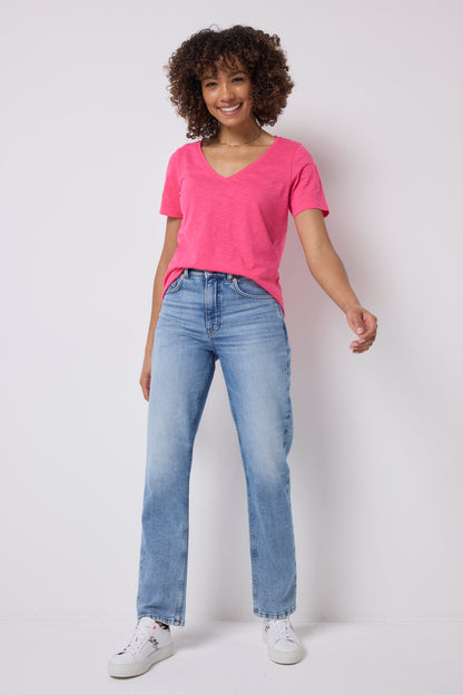 Pink V-Neck T-Shirt