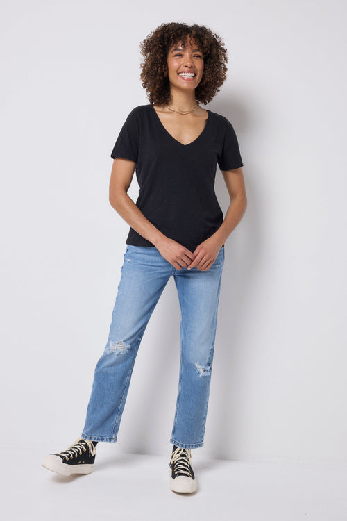 Black V-Neck T-Shirt