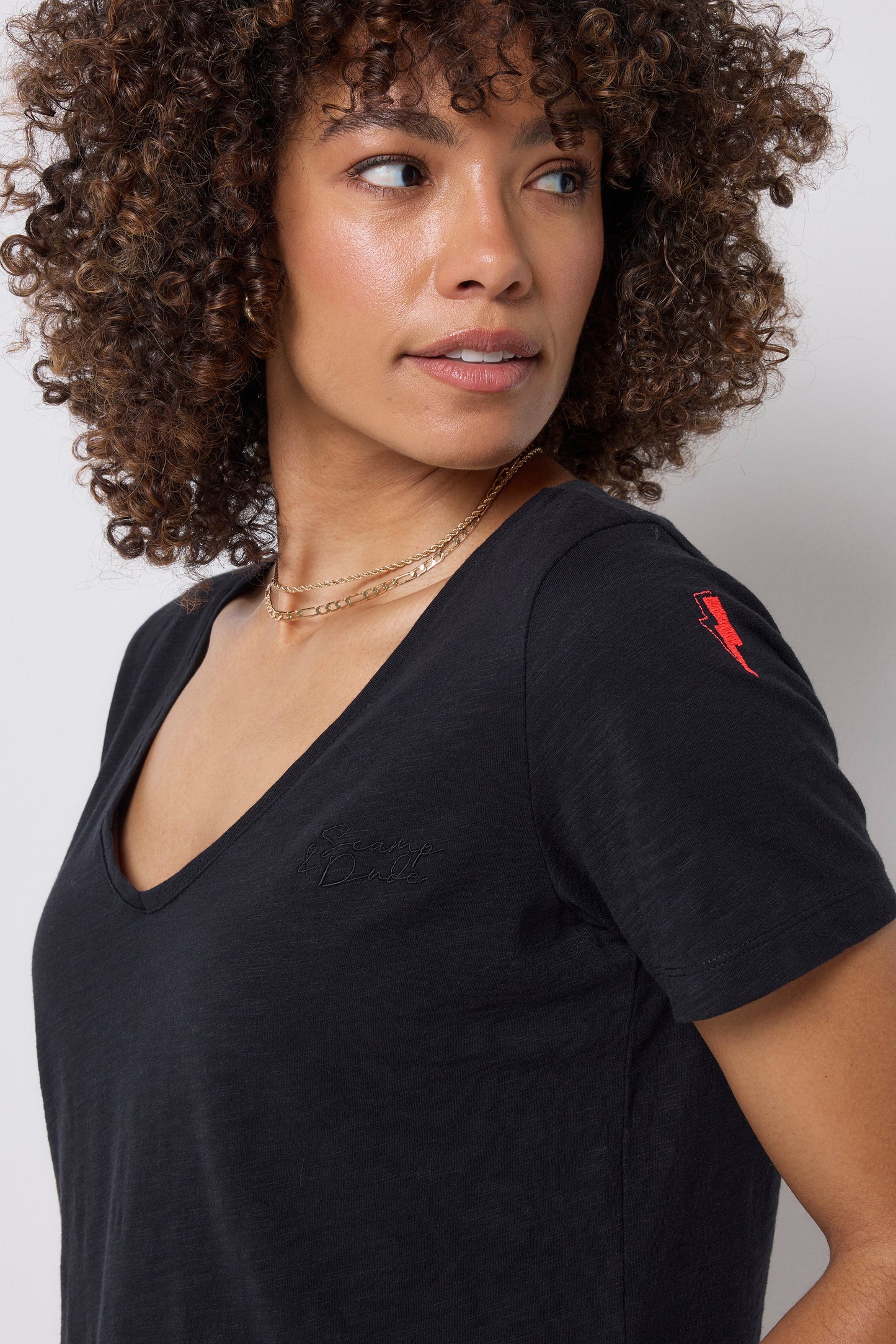 Black V-Neck T-Shirt