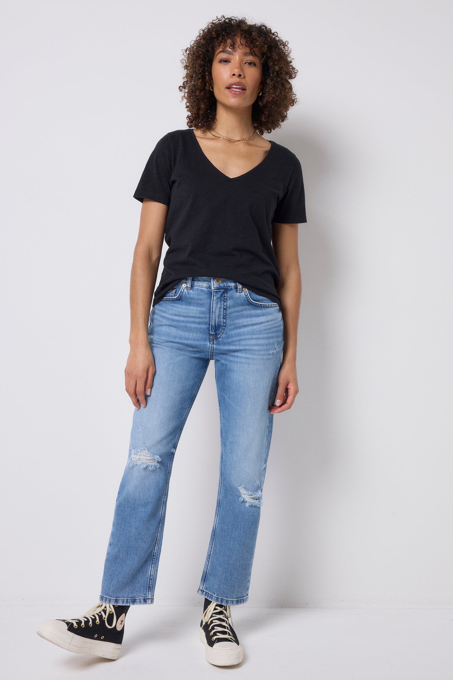 Black V-Neck T-Shirt