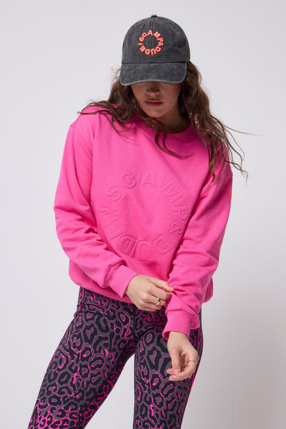 Pink Embroidered Logo Ultimate Sweatshirt