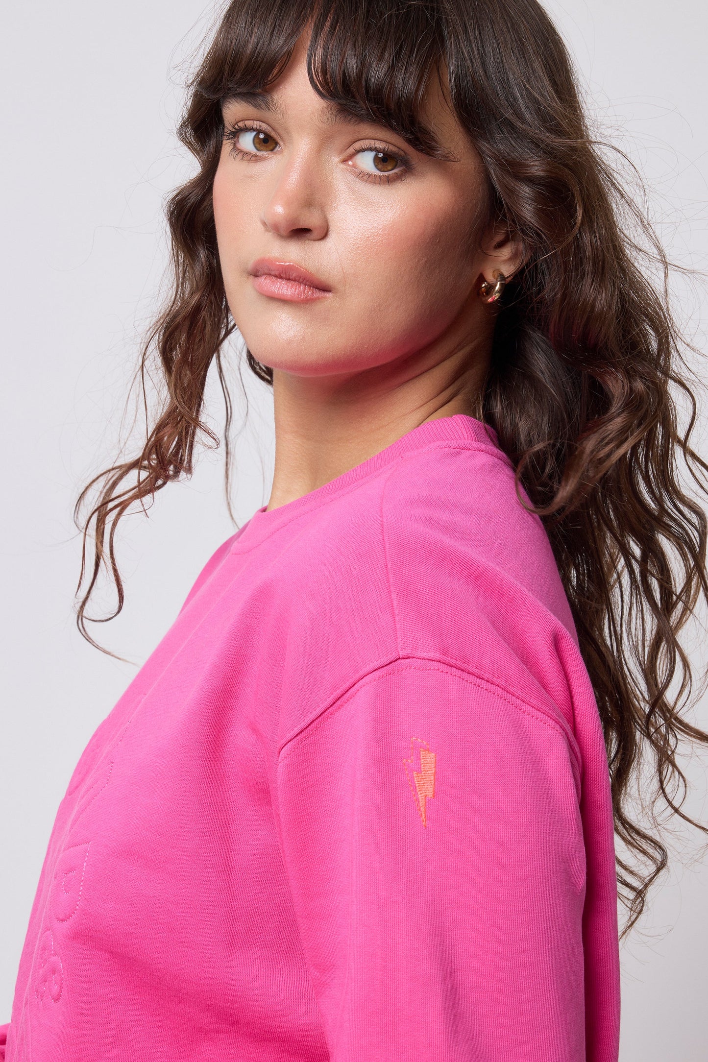 Pink Embroidered Logo Ultimate Sweatshirt