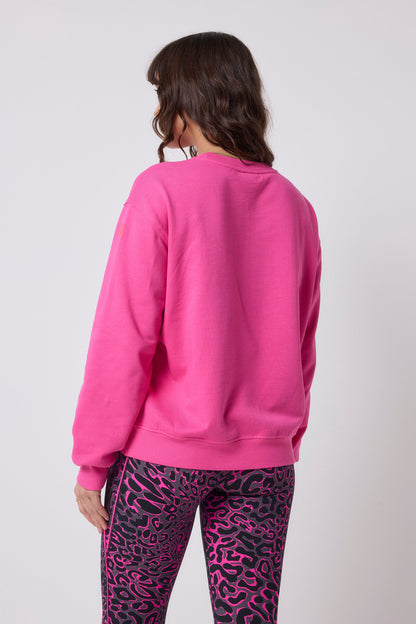 Pink Embroidered Logo Ultimate Sweatshirt