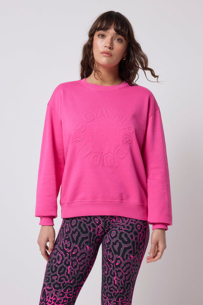 Pink Embroidered Logo Ultimate Sweatshirt