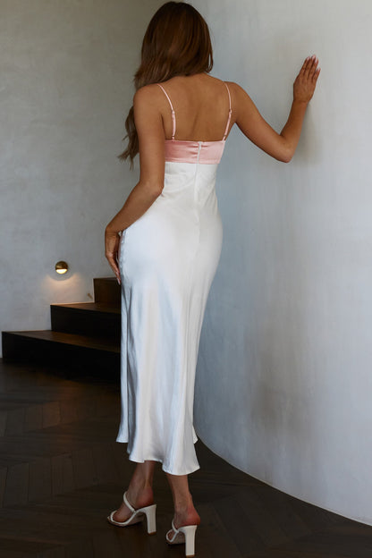 Mariana Cut-Out Bust Midi Dress Blush