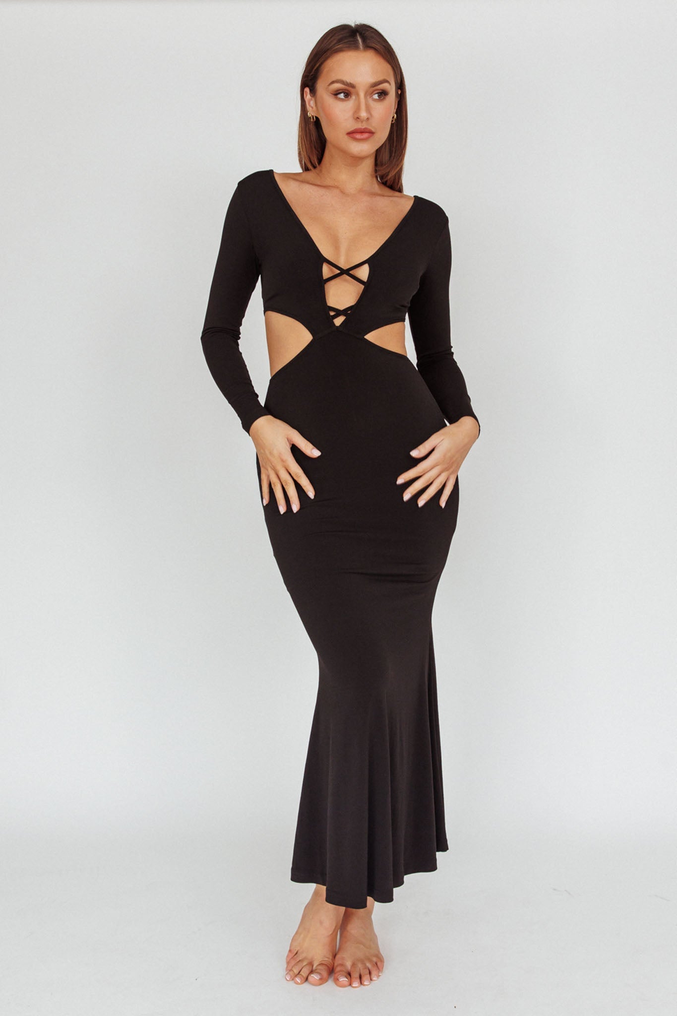 Dress Codes Cut-Out Maxi Dress Black