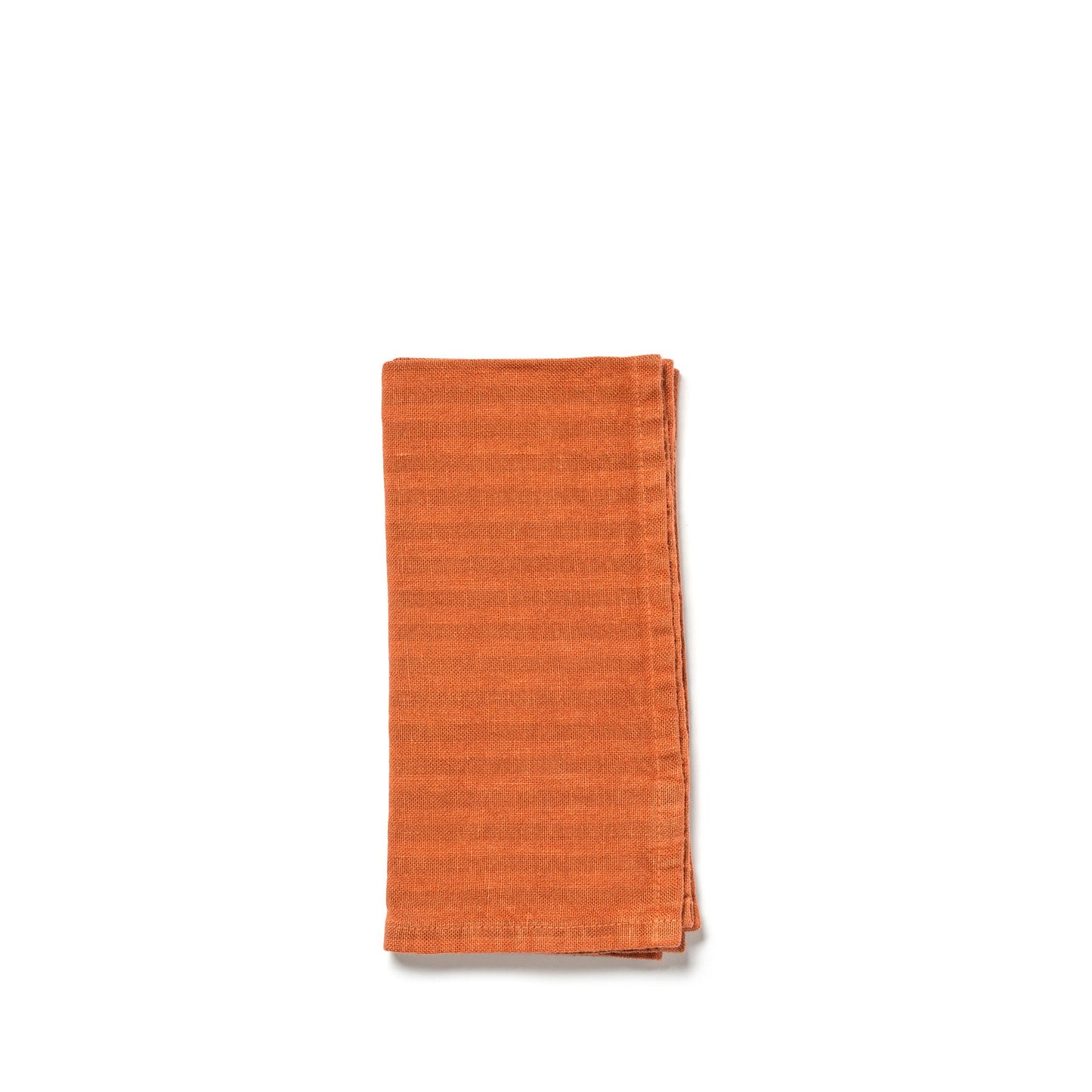 Irish Linen Striped Napkin in Tomato